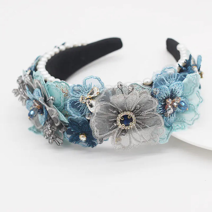 Pearl Lace and Crystal Geometric Women's Prom Hair Accessories