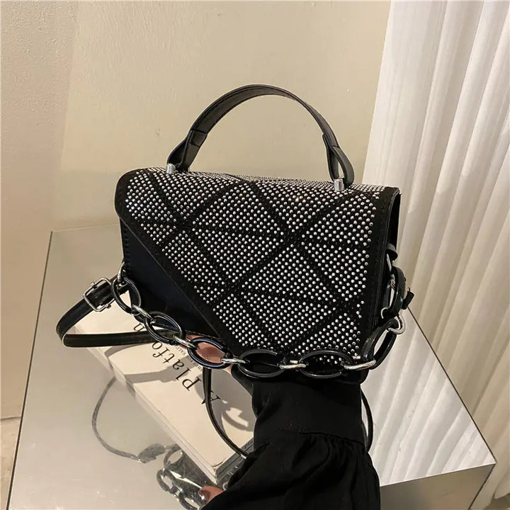 Women's Fashion Diamond One Shoulder Messenger Bag