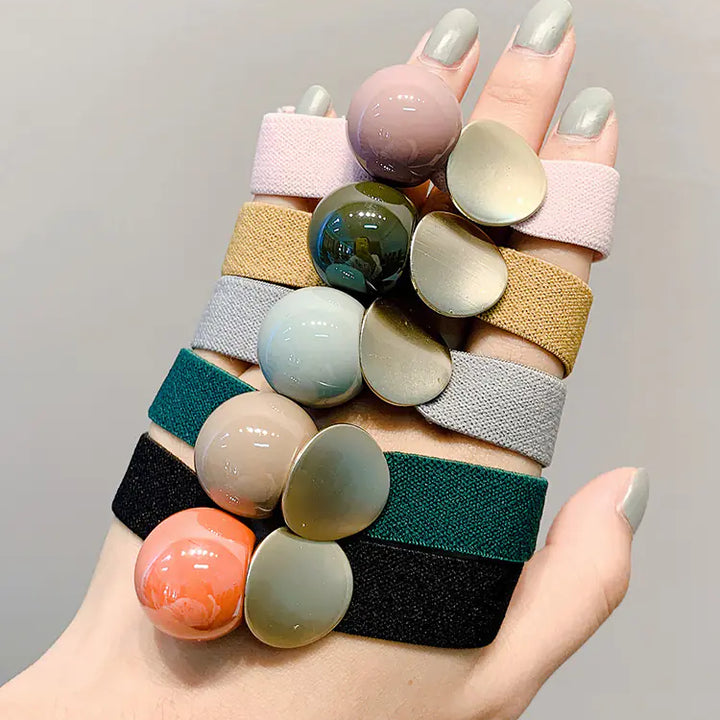 Korean Style Hair Ties - Cute Geometric Hair Accessories