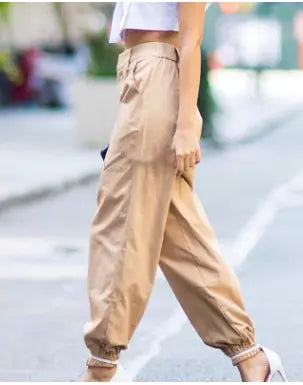 New Women's Casual Solid Color Harem Pants