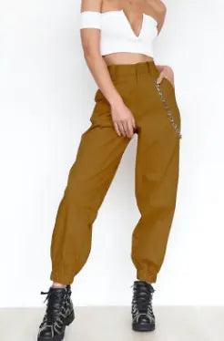 New Women's Casual Solid Color Harem Pants
