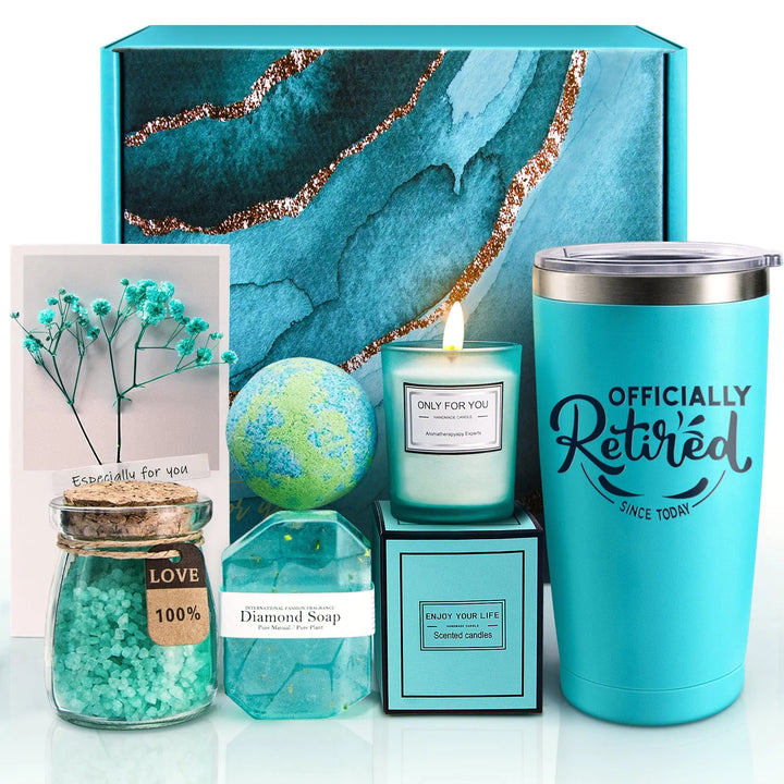 Retirement Gift for Woman 2024 Relaxing Spa Gift Basket Set Best Retirement Gift Ideas for Women Happy Retirement Gifts for Coworker Teacher Nurse Mom Grandma Boss Retirees Retired Friends
