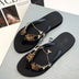 Women's Fashion Chain Flip-Flops with Flat Bottom